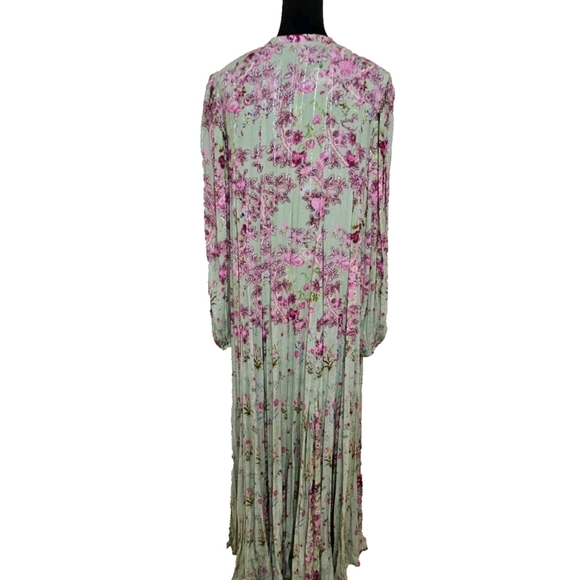 Hemant and Nandita Adira Floral Pink and White Maxi Dress-Size Large - Picture 11 of 17